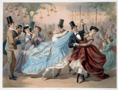 Mabille Ball Lithograph af Charles Vernier (1831-1887) Paris fra det 19. århundrede, Musee Carnavalet af Charles Vernier