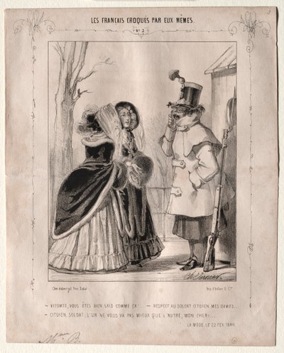 Franskmændene tegnede af sig selv: Viscount, sådan er du meget grim!..., 1840. af Charles Vernier