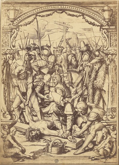 Kristus er naglet til korset af Charles Von Bouell