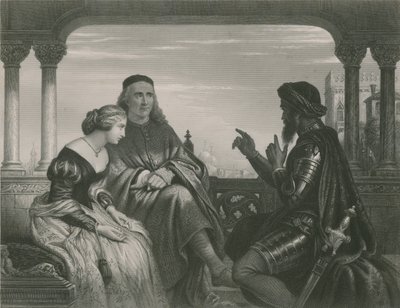 Othello fortæller om sine eventyr, Othello af Charles West Cope