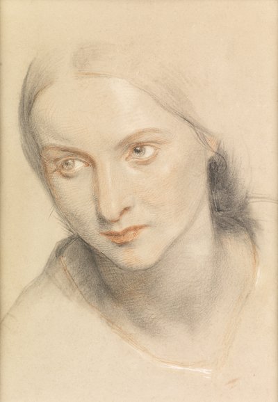 Studie af en kvindes hoved, 1894 af Charles West Cope