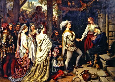 Giseldas ægteskab (olie på lærred) af Charles West Cope