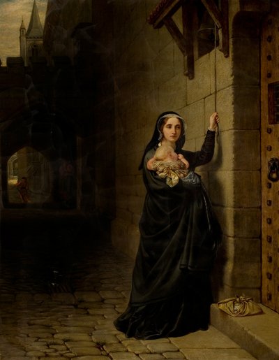 The Martyrdom of Laurence Saunders i Coventry, venstre panel af triptykon af Charles West Cope