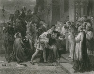 Wolsey i Leicester Abbey, Henry VIII af Charles West Cope
