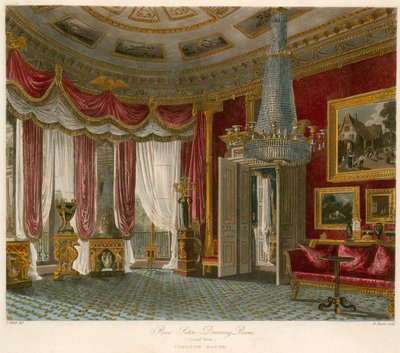 Rose Satin Drawing Room, Carlton House, London af Charles Wild
