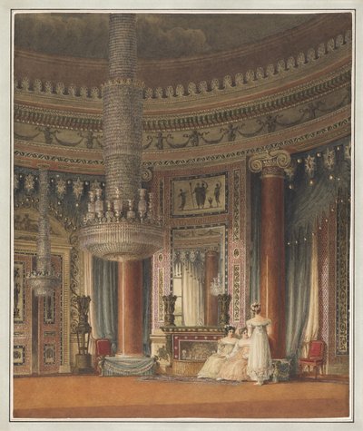 Den cirkulære spisestue på Carlton House, London af Charles Wild