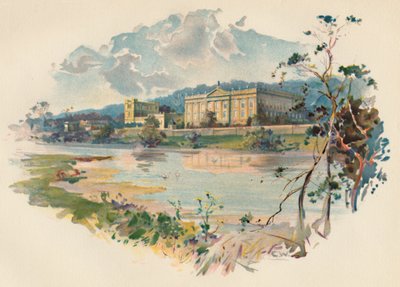 Chatsworth fra Derwent, c1890 af Charles Wilkinson