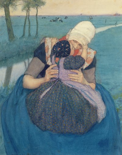 Mor og barn, 1900 af Charles William Bartlett