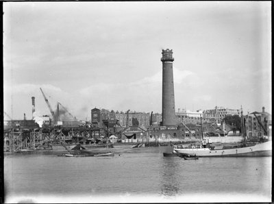 Shot Tower and Lead Works, Belvedere Road, Lambeth, Greater London Authority, 1936. af Charles William Prickett