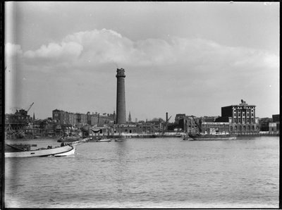 Shot Tower and Lead Works, Belvedere Road, Lambeth, Greater London Authority, 1936. af Charles William Prickett