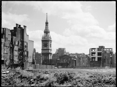 St Mary-le-Bow Church, Cheapside, City og County of the City of London, GLA, 1941-1945. af Charles William Prickett