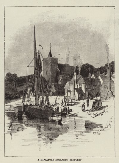 En miniature Holland, Benfleet af Charles William Wyllie