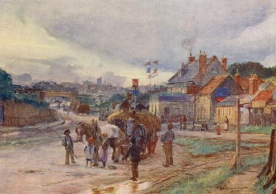 High Barnet, fra foden af Barnet Hill (farvelitografi) af Charles William Wyllie