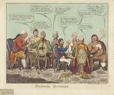 Politiek kvadrille, 1806 Politisk kvadrille (titel på objekt) af Charles Williams