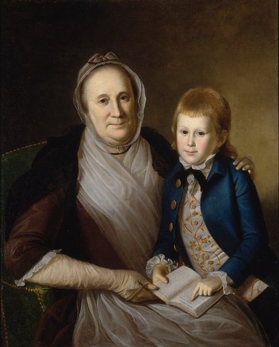 Mrs. James Smith og barnebarn, 1776. af Charles Willson Peale