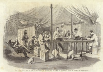 The War in China - Telt for den 15. Punjaubees ved Pehtang af Charles Wirgman