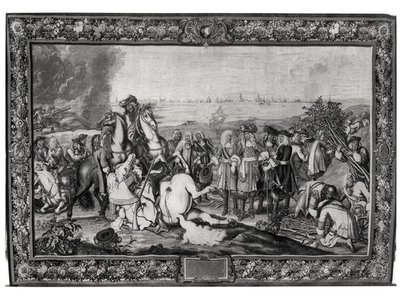 Ludvig XIV (1638-1715) ved belejringen af Douai, juli 1667, Gobelins Workshop af Charles attr. to Le Brun