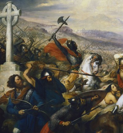 Charles Martel i slaget ved Tours (Detaljer) af Charles de Steuben