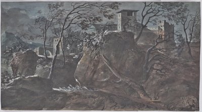 Gammelt flodlandskab af Charles de Thomas