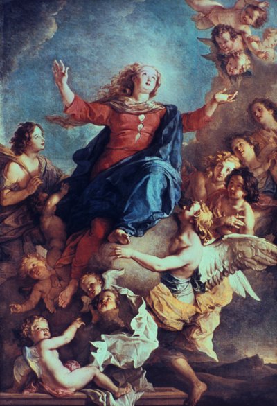 Jomfruens himmelfart, det 17. tidlige 18. århundrede af Charles de la Fosse