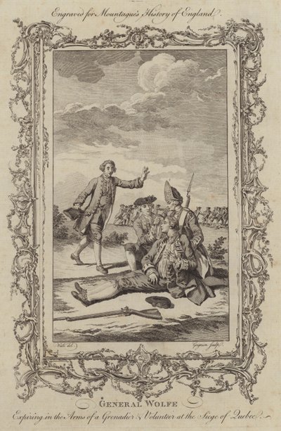 General Wolfes død ved belejringen af Quebec af Charles the Elder Grignion