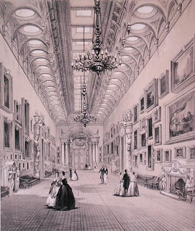 Billedgalleriet, Buckingham Palace, indgraveret af C. Graf, ca. 1880 (litho) af Charlotte (after) Campbell