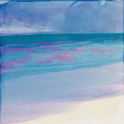 Turtle Beach, 2000 (olie på gesso) af Charlotte Johnstone