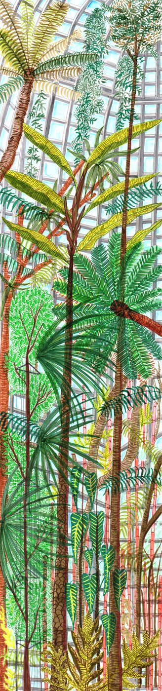 Botanisk Have, 2017 (pensel) af Charlotte Orr