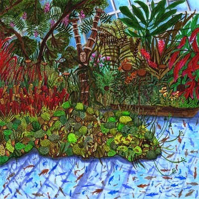 Gardens by the Bay, 2020 (pensel) af Charlotte Orr