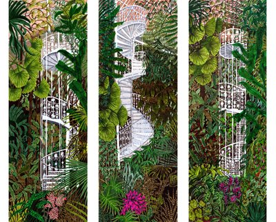 Kew Gardens Compilation, 2020 (penselpenne på papir) af Charlotte Orr