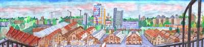 Storkower Strasse, 2017 (penselpenne af Charlotte Orr