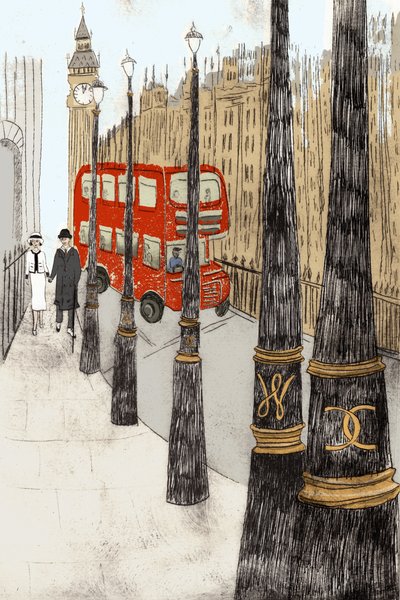 Westminster Love, 2014 (tørpunktsætsning og digital) af Charlotte Orr