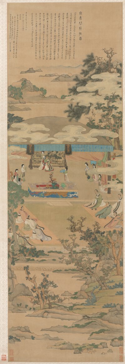 Lady Xuanwen giver instruktion om Zhou-ritualerne af Chen Hongshou