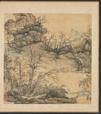 Malerier efter antikke mestre: Efterårslandskab, 1598-1652. af Chen Hongshou
