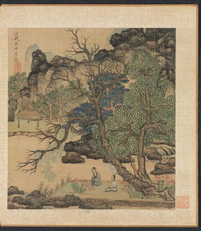 Malerier efter antikke mestre: lærde i en have, 1598-1652. af Chen Hongshou