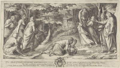 Israelitterne flygtede fra Egypten af Cherubino Alberti