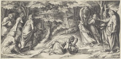 Israelitterne flygtede fra Egypten af Cherubino Alberti