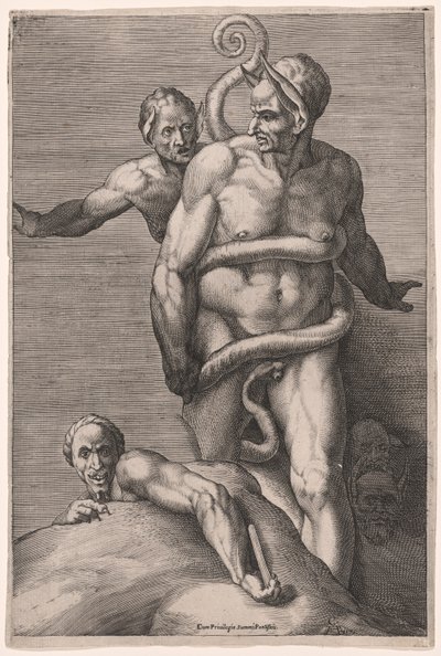 Minos og dæmonerne, fra Den sidste dom af Cherubino Alberti