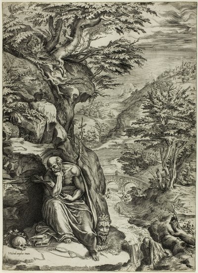 Sankt Hieronymus i ørkenen af Cherubino Alberti
