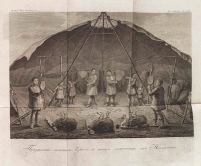 Illustration fra The Travels of Captain Billings across Chukotka... af Gavriil Sarychev, 1811. af Chesky