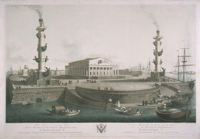Udsigt til spyttet på Vasilyevsky Island, 1810