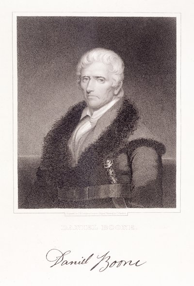 Daniel Boone (1736-1813) graveret af James Barton Longacre (1794-1869) af Chester Harding