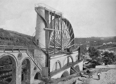 Laxey Wheel, Isle of Man, c1896 af Chester Vaughan