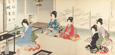 Chiyoda Inner Palace: No.20 Flower Arranging in Turn..., august 1895. af Chikanobu Yoshu