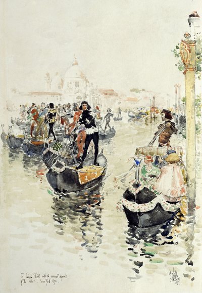 En venetiansk regatta af Childe Frederick Hassam