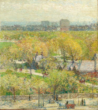 På tværs af parken af Childe Frederick Hassam
