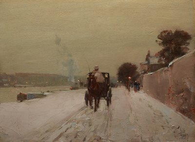 Langs Seinen, Vinter af Childe Frederick Hassam