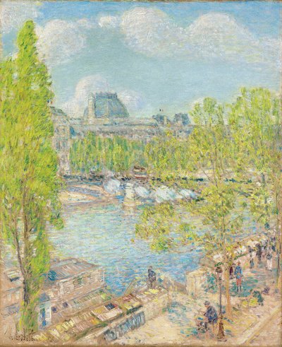 april, Quai Voltaire, Paris af Childe Frederick Hassam