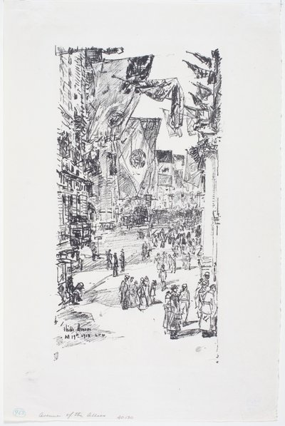 Avenue of the Allies, City Street (5th Ave) af Childe Frederick Hassam