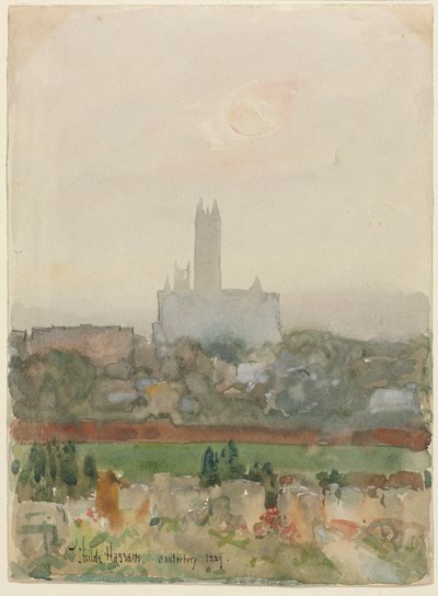 Katedralen i Canterbury af Childe Frederick Hassam